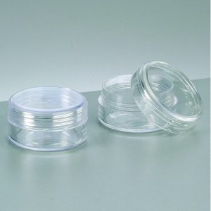 Récipient en plastique ø 3,8 cm x 2,0 cm - rond transparent, bouchon à vis Récipient en plastique ø 3,8 cm x 2,0 cm - rond transparent, bouchon à vis
