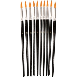 Pinceau synthétique rond no. 12 à 10 pièces Pinceau synthétique rond no. 12 à 10 pièces