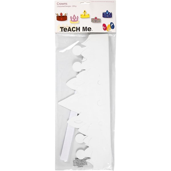 Couronnes en carton - blanches - 5 pcs Couronnes en carton - blanches - 5 pcs
