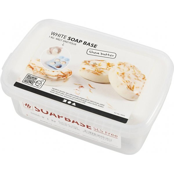 Masse de savon au karité - blanc - 1 kg Masse de savon au karité - blanc - 1 kg