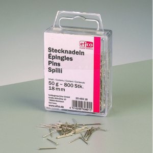 Épingle à bouton 18 mm - nickelée 50 g ~ 800 pcs. fer Épingle à bouton 18 mm - nickelée 50 g ~ 800 pcs. fer