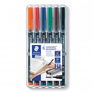 OH Pen Lumocolor Permanent 1-2,5 mm - 6 stylos OH Pen Lumocolor Permanent 1-2,5 mm - 6 stylos