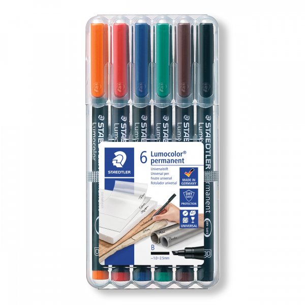 OH Pen Lumocolor Permanent 1-2,5 mm - 6 stylos