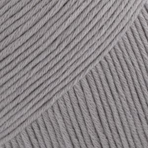 Fil DROPS Safran Uni Color - 50g - Gris moyen (07) Fil DROPS Safran Uni Color - 50g - Gris moyen (07)
