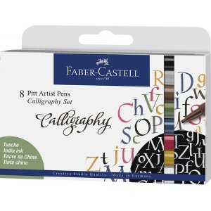 Set de stylos de calligraphie - Faber-Castell - 8 stylos Set de stylos de calligraphie - Faber-Castell - 8 stylos