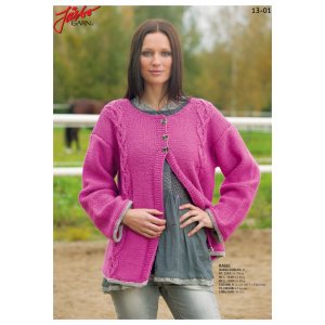Patron tricot - Cardigan romantique ferme avec tresses Patron tricot - Cardigan romantique ferme avec tresses