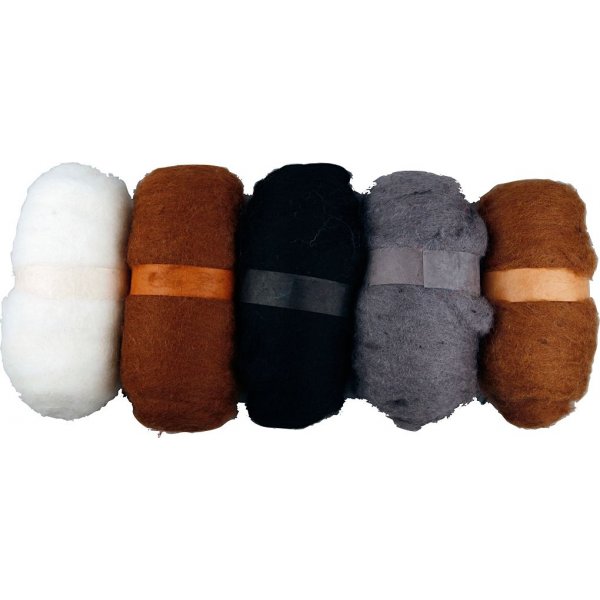 Laine carde - naturelle - 5 x 100 g