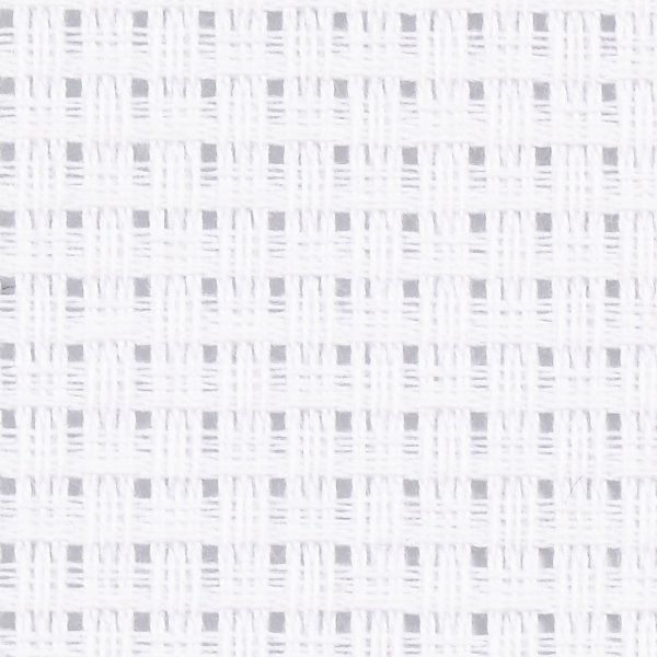 Tissu  broder Ada - blanc - 50x50 cm, 24 carrs par 10 cm