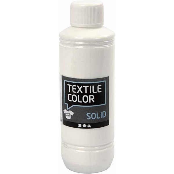 Peinture textile textile solide - blanche - couvrante - 250 ml Peinture textile textile solide - blanche - couvrante - 250 ml