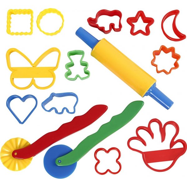Formes et outils - couleurs mlanges - 15 pcs