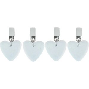 Lest pour tissu Coeur blanc, paquet de 4 Lest pour tissu Coeur blanc, paquet de 4