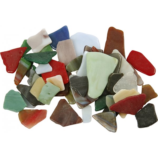 Mosaque de verre - couleurs mlanges - Le contenu peut varier - 15-60 mm - 2 kg