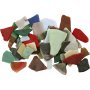 Mosaque de verre - couleurs mlanges - Le contenu peut varier - 15-60 mm - 2 kg