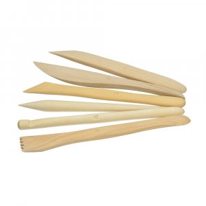 Set d'outils de modelage bois 15 cm - 6 pièces Set d'outils de modelage bois 15 cm - 6 pièces