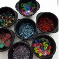 Image client Dumplings en verre 18 - 20 mm - rouge 100 g / 20 pcs.