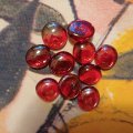 Image client Boules de verre scintillantes 18 - 20 mm - rouge 100 g / 20 pcs.