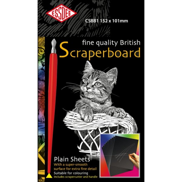 Papier  gratter Noir, paquet de 10