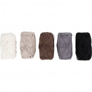 Fil de coton 8/4, coloris naturels, 5 x 50 m, 5 x 20 g Fil de coton 8/4, coloris naturels, 5 x 50 m, 5 x 20 g