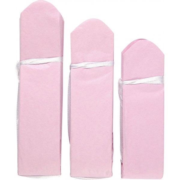 Pompons en papier - rouge clair - 3 pcs