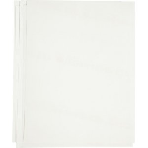 Feuille de transfert - blanche - pour textiles clairs et foncés - 12 feuilles Feuille de transfert - blanche - pour textiles clairs et foncés - 12 feuilles