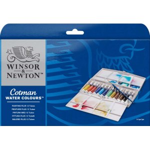 Peinture aquarelle W&N Cotman Tuber - Boîte de peinture 12 couleurs Peinture aquarelle W&N Cotman Tuber - Boîte de peinture 12 couleurs