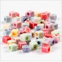 Perles lettres - Couleurs pastel - 6x6 mm - env.