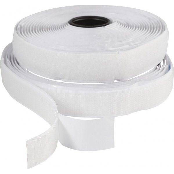 Velcro - blanc - autocollant - 5 m