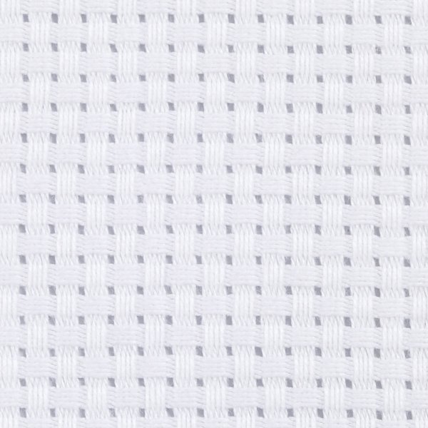Tissu  broder Ada extra doux - blanc - 50x50 cm, 35 carrs par 10 cm