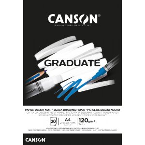 Papier Noir Diplômé 120g 20 feuilles - A4 Papier Noir Diplômé 120g 20 feuilles - A4