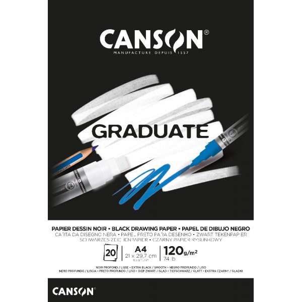 Papier Noir Diplm 120g 20 feuilles - A4