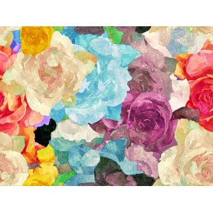 Jersey à motifs 145 cm - Roses aquarelles Jersey à motifs 145 cm - Roses aquarelles