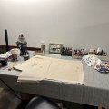 Image client Toile cir�e PVC Lin - Gris fonc�