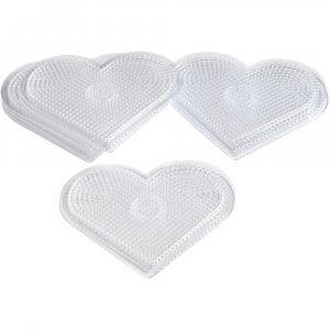 Assiettes perlées - Transparent - Coeur - 10 pcs Assiettes perlées - Transparent - Coeur - 10 pcs