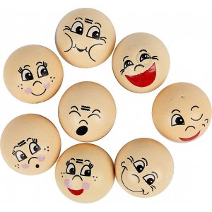 Faces - ivoire - Ø20 mm - 16 pcs Faces - ivoire - Ø20 mm - 16 pcs