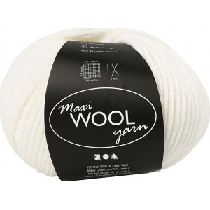 Fil de laine - blanc cassé - 100 g Fil de laine - blanc cassé - 100 g