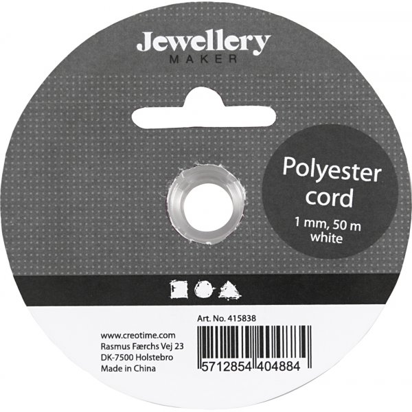 Cordon polyester - blanc - 50 m Cordon polyester - blanc - 50 m