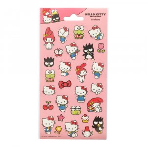 Planche d'autocollants Hello Kitty pailletés Planche d'autocollants Hello Kitty pailletés