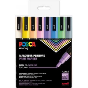 Poscaset PC-3M Pastel - 8 crayons Poscaset PC-3M Pastel - 8 crayons