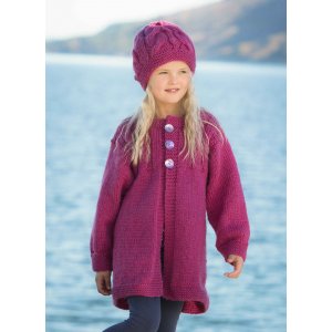 Patron tricot - Cardigan long et bonnet Patron tricot - Cardigan long et bonnet