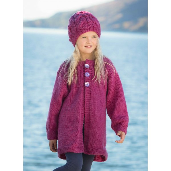Patron tricot - Cardigan long et bonnet