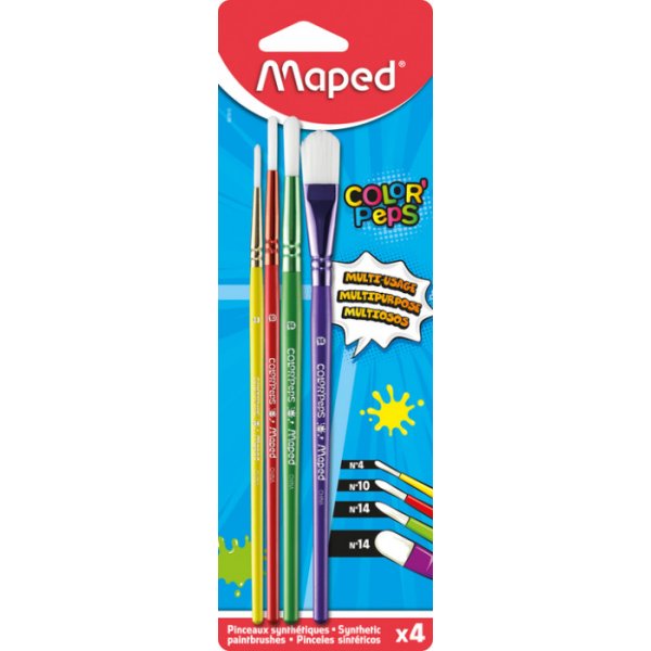 Set de pinceaux - Maped - paquet de 4