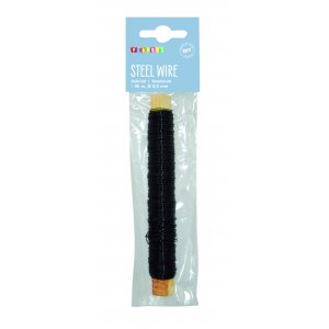 Fil métallique 0,5 mm noir - 50 m Fil métallique 0,5 mm noir - 50 m