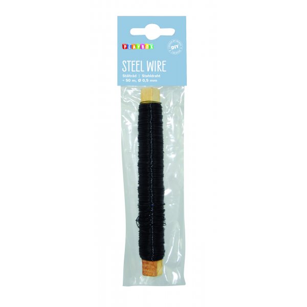 Fil métallique 0,5 mm noir - 50 m Fil métallique 0,5 mm noir - 50 m