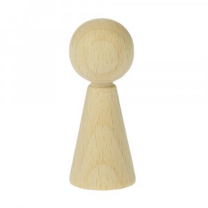 Figurine conique en bois 20 x H 50 mm - blanchie 4 pcs. Figurine conique en bois 20 x H 50 mm - blanchie 4 pcs.