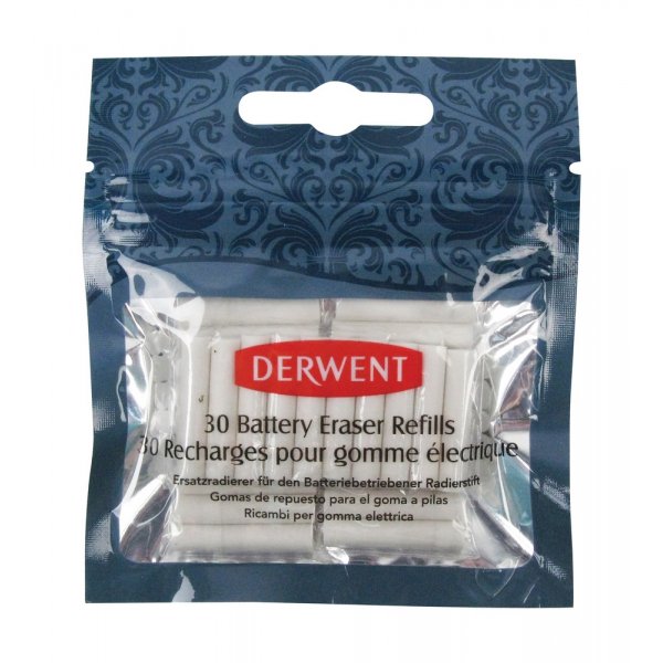 Gomme  batterie Derwent - Recharge, paquet de 30