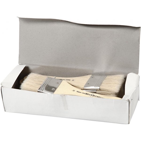 Pinceaux  laque - plats - 12 pcs