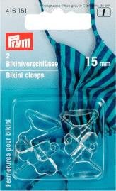 Boucles pour bikini/ceinture plastique transparent trèfle à quatre feuilles 15 mm 2 pcs Boucles pour bikini/ceinture plastique transparent trèfle à quatre feuilles 15 mm 2 pcs