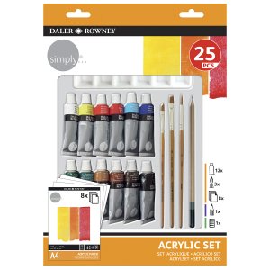 Ensemble de peintures acryliques - 25 pièces Ensemble de peintures acryliques - 25 pièces
