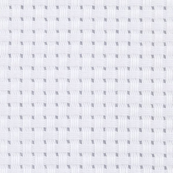 Tissu  broder Ada extra doux - blanc - 50x50 cm, 35 carrs par 10 cm