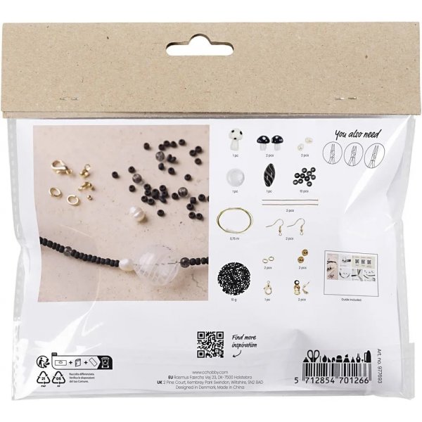 Mini DIY Kit Bijoux, harmonie noire, Collier lourd